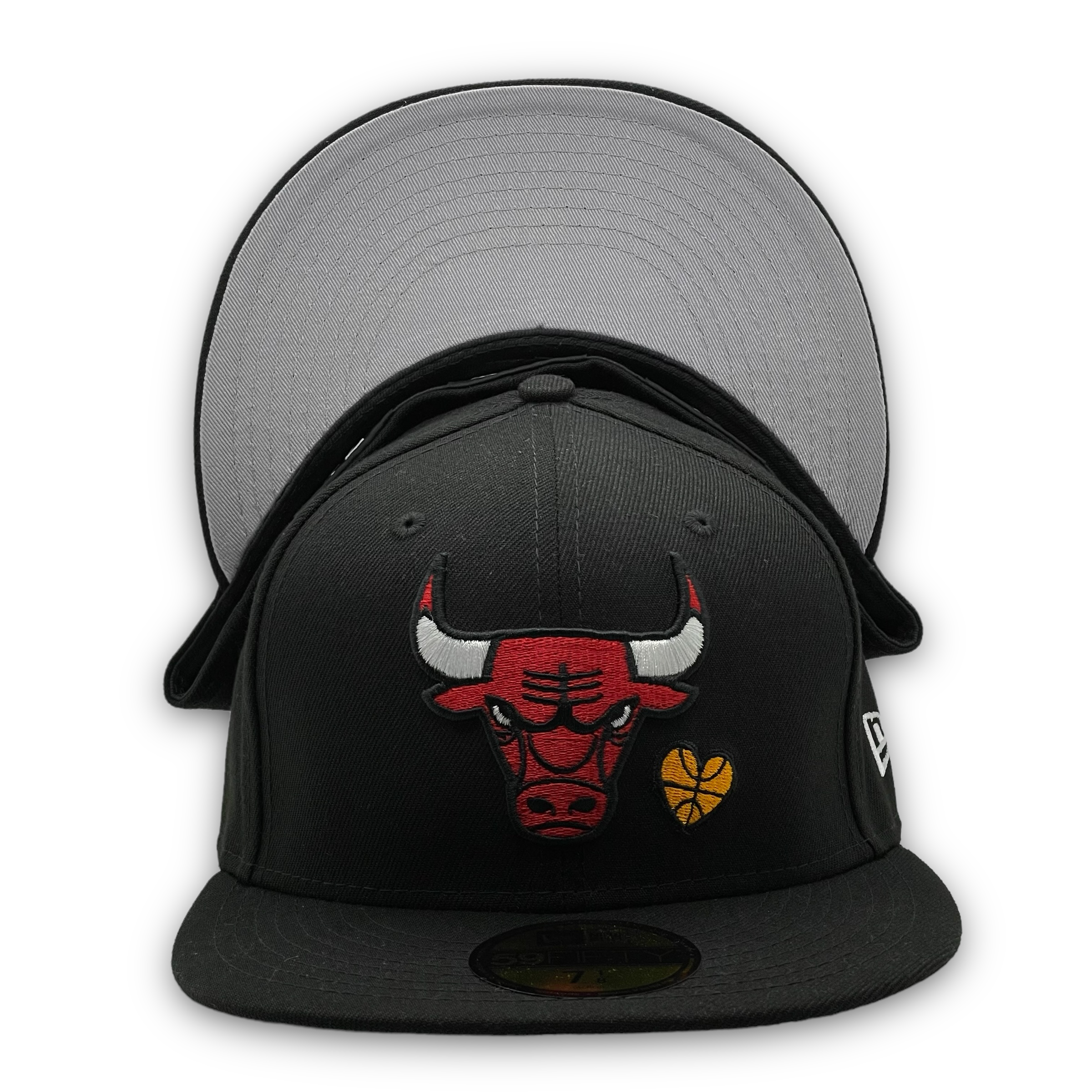 59Fifty Chicago Bulls Team Heart Collection Black - Grey UV