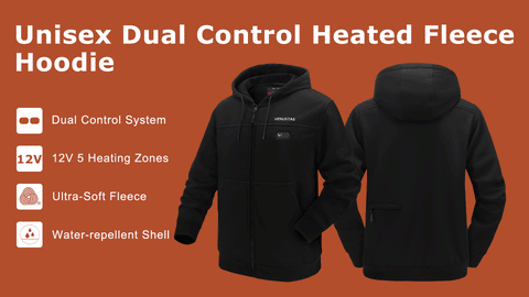 heated dual heated fleece hoode