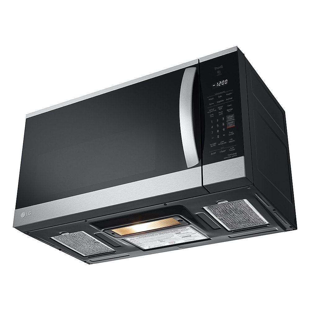 LG 1.8 cu. ft. 30 in. W Smart Over the Range Microwave Oven with EasyClean in PrintProof Stainless Steel 1000-Watt