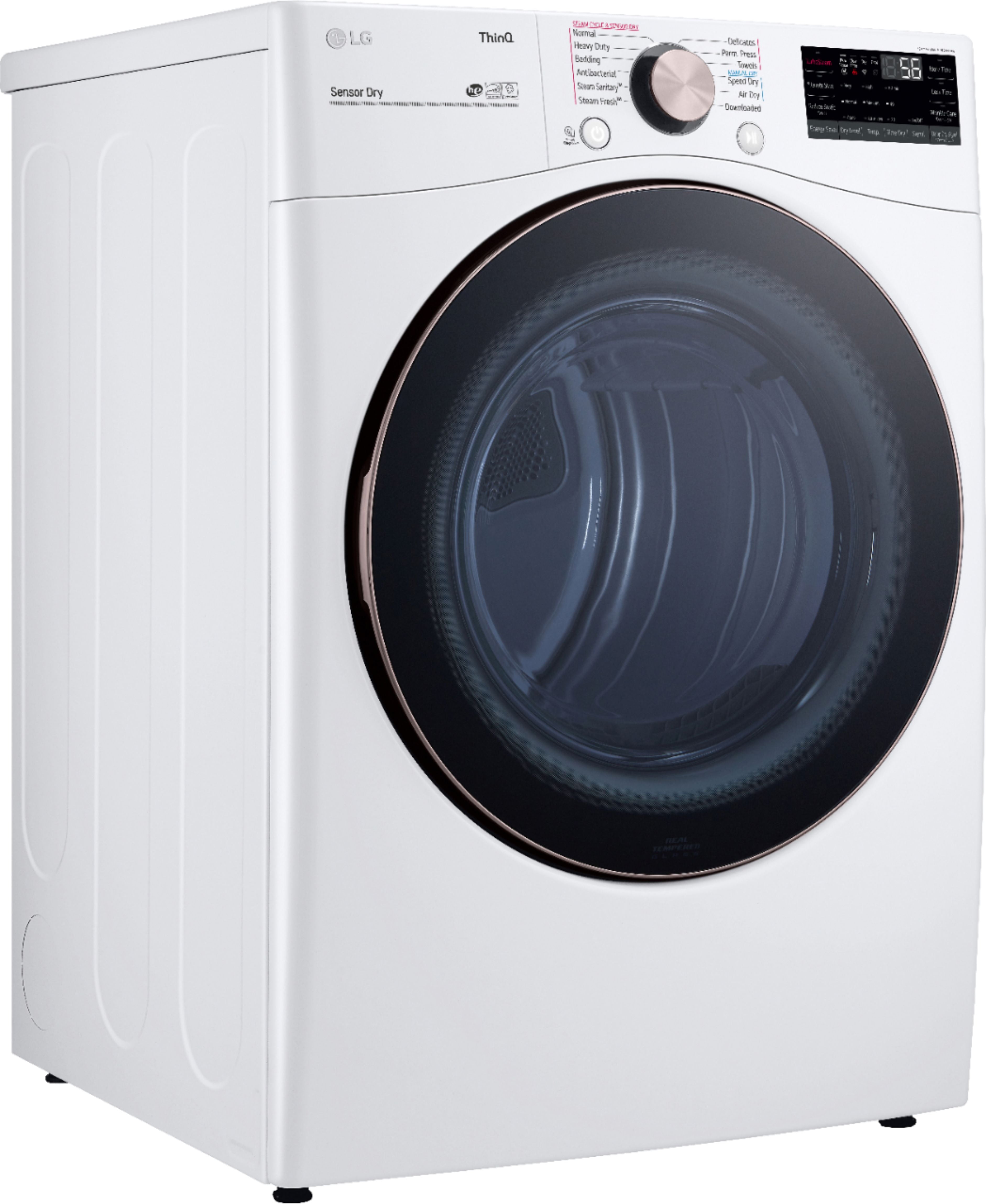 7.4 Cu. Ft. Stackable Smart Electric Dryer with Steam and Built-In Intelligence - White