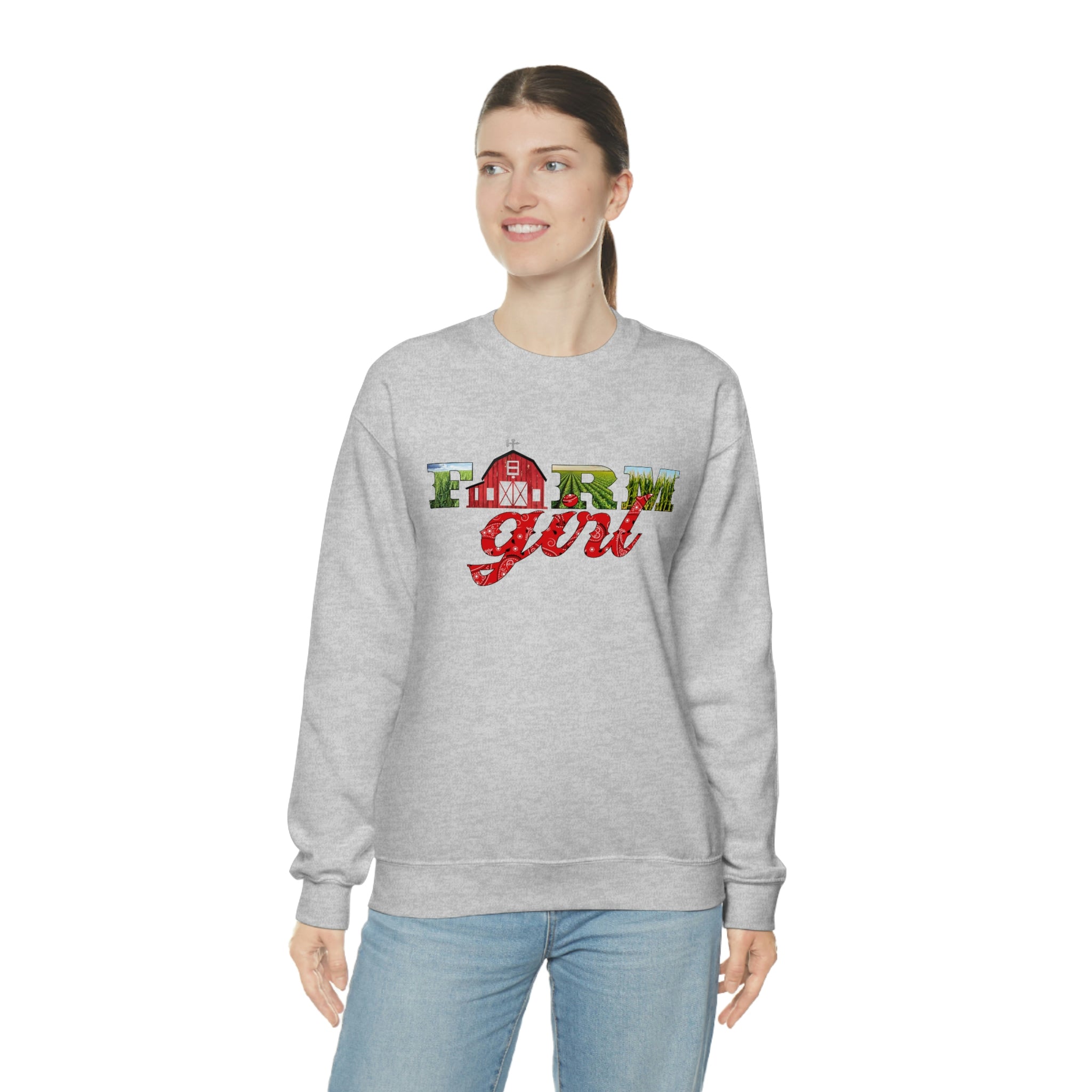 Farm Girl Unisex Heavy Blend? Crewneck Sweatshirt