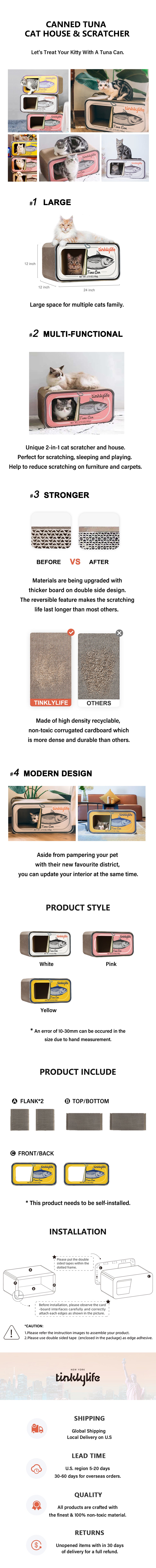 Tuna can on sale cat scratcher