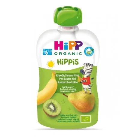 HiPP Hippis Kiwi In Pear Banana Puree 100G - 6 Pouches