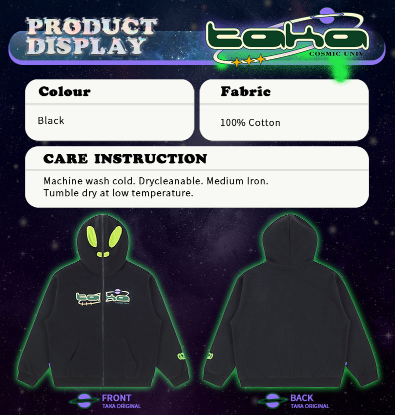Limited Edition] TAKA Original Cosmic Univ Alien full zipper sweater