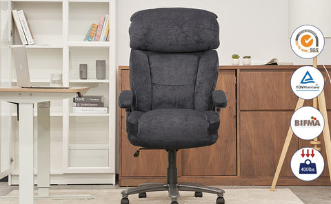 CLATINA Ergonomic Big & Tall Executive Office Chair with Fabric