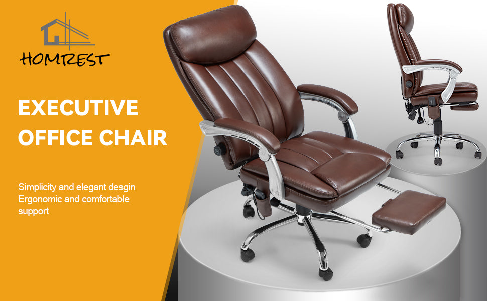 Homrest Executive Ergonomic Office Chair w/ Adjustable Lumbar Back
