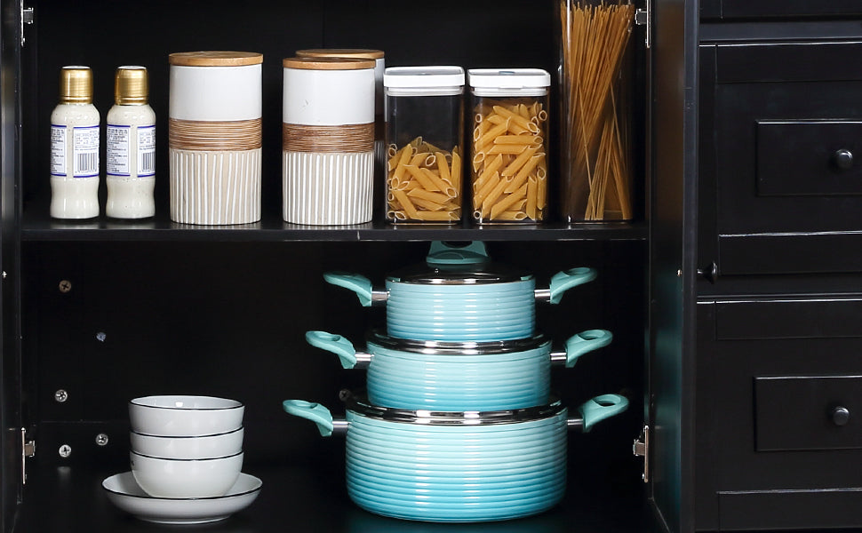 Homrest Kitchen Island Rolling Mobile Island with wide storage cabinet