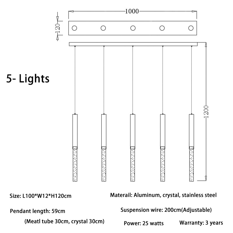 The T?rfall - Glass LED Chandelier