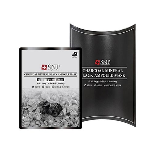 [SNP] Charcoal Mineral Black Ampoule Mask (1ea)