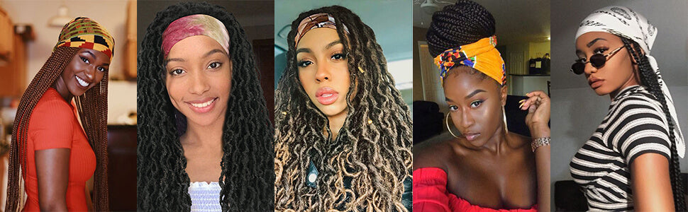 Rosebony Headband Nu Faux Locs Wigs