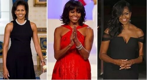 black female celebrities as Michelle Obama wear wigs