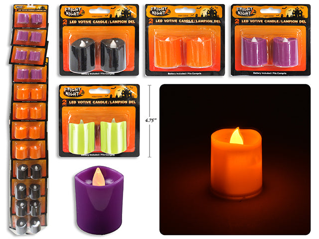 Carton Of 36 Halloween Flickering LED Votive Candle