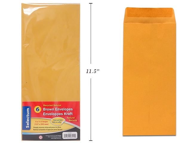 Carton Of 36 Peel And Seal Kraft Envelopes 6 Pack