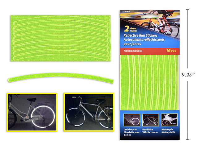 Carton Of 24 Reflective Bicycle Rim Stickers
