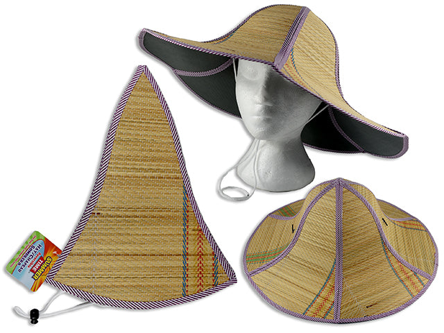 Carton Of 24 Reversible Straw Summer Hat