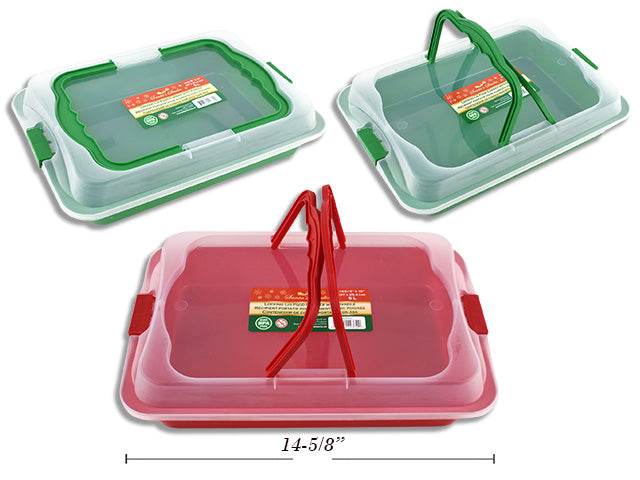 Carton Of 12 Christmas Locking Id Food Carrier With Handle