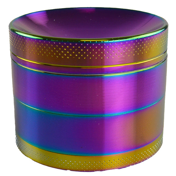 Metal 4 Piece Rainbow Grinder with Magnetic Closure- 6 Pieces Per Retail Ready Display 22522