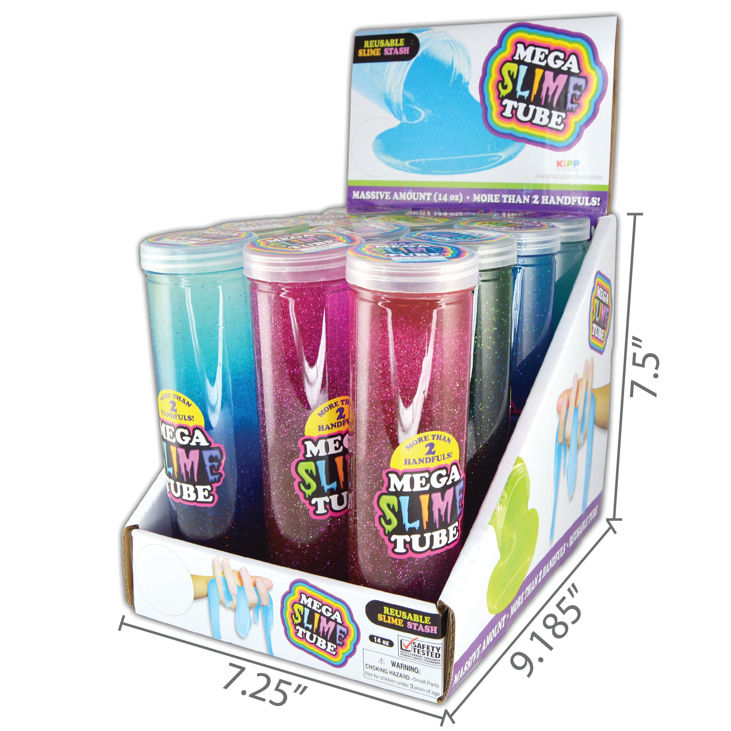 Jumbo Mega Slime Tube - 12 Pieces Per Display 25439