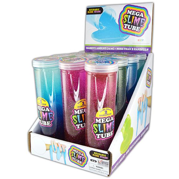 Jumbo Mega Slime Tube - 12 Pieces Per Display 25439