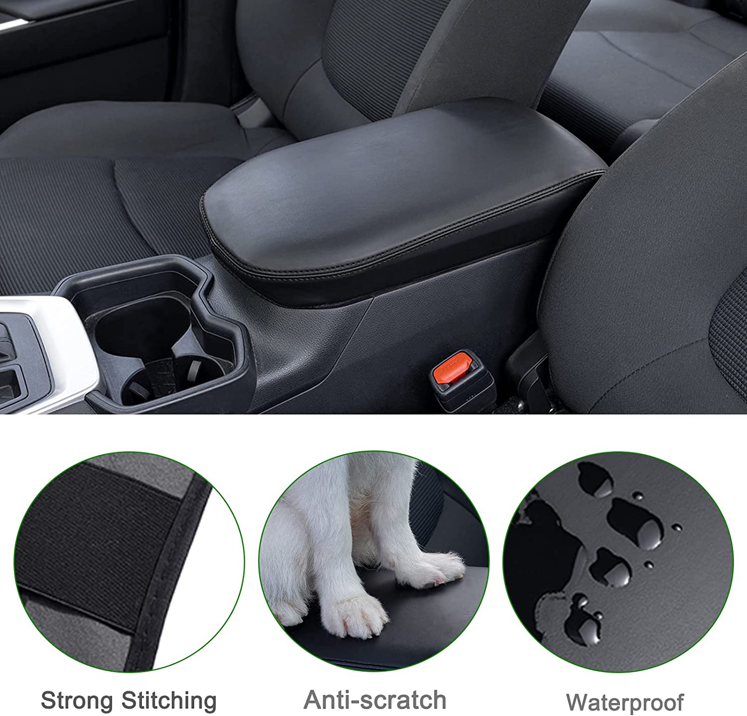 Center Console Cover Compatible with RAV4 Accessories 2023 2022 2021 2020 2019 and 2021-2022 RAV4 Prime Customized Middle Console Lid Cover Pad Protector