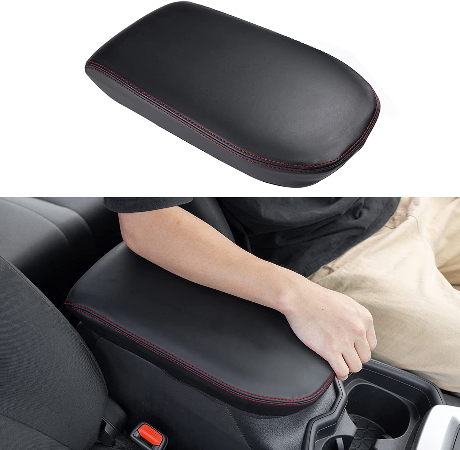 Center Console Cover Compatible with RAV4 Accessories 2023 2022 2021 2020 2019 and 2021-2022 RAV4 Prime Customized Middle Console Lid Cover Pad Protector