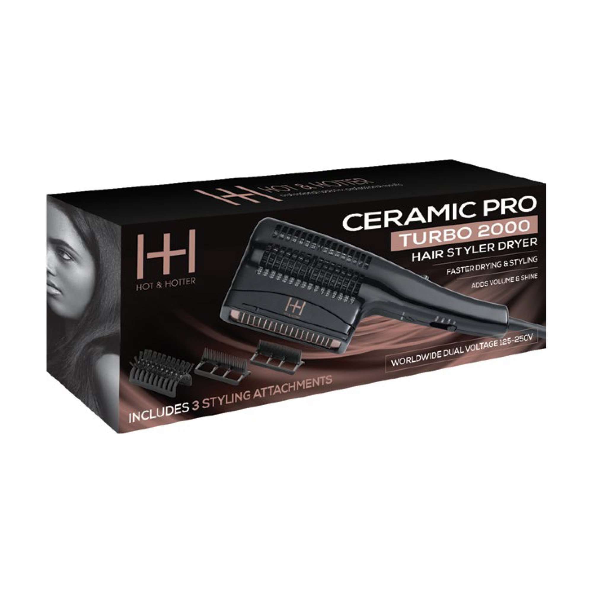 Hot & Hotter Ceramic Pro Turbo Hair Styler Dryer