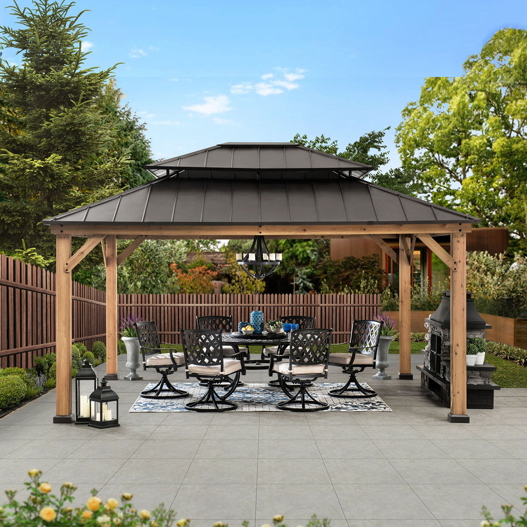 13 x 15 Cedar Frame Gazebo