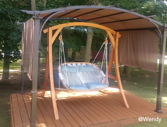 modern tan pergola kit