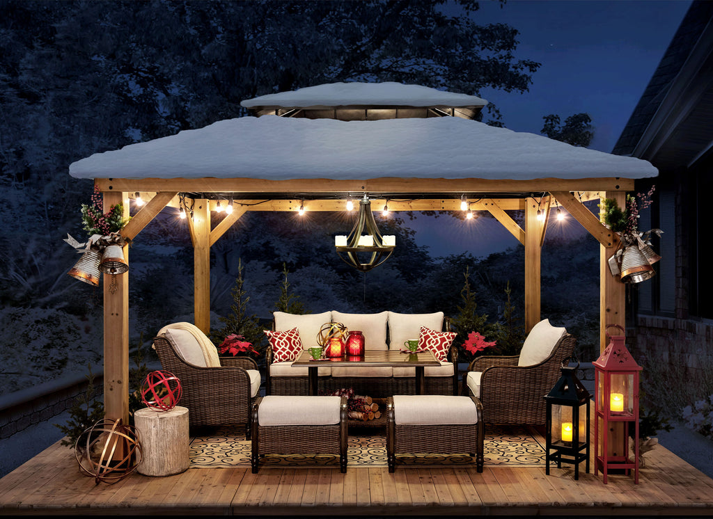 wooden gazebo