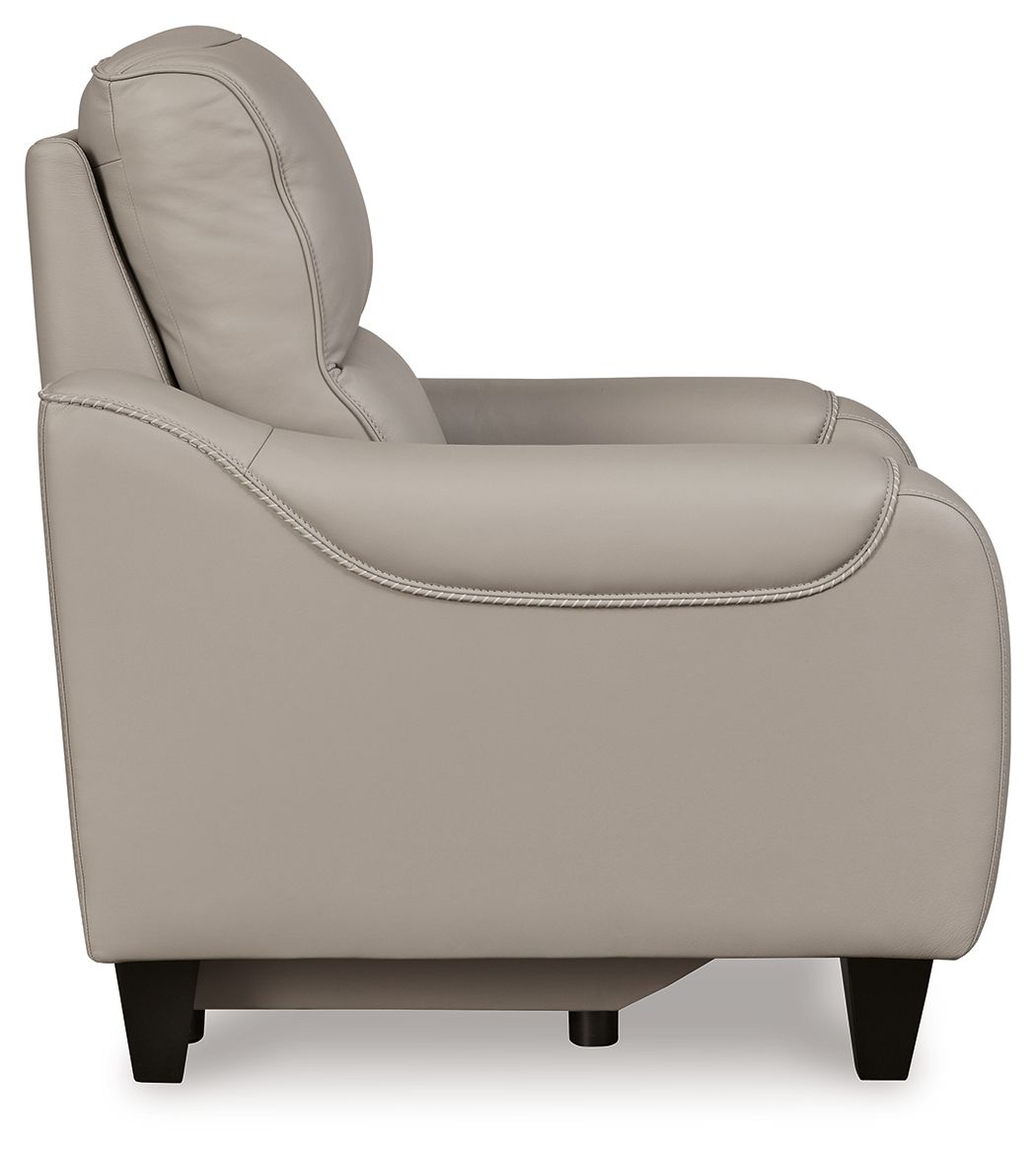 Mercomatic - Gray - Power Recliner With Adj Headrest