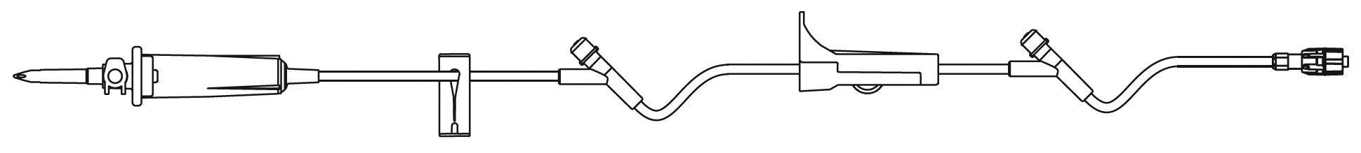 Primary IV Administration Set BBraun Gravity 2 Ports 15 Drops / mL Drip Rate Without Filter 106 Inch Tubing Solution