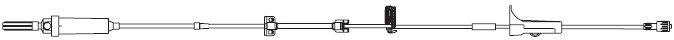 IV Pump Set Infusomat Space Pump 2 Ports 60 Drops / mL Drip Rate 0.2 Micron Filter 130 Inch Tubing Solution