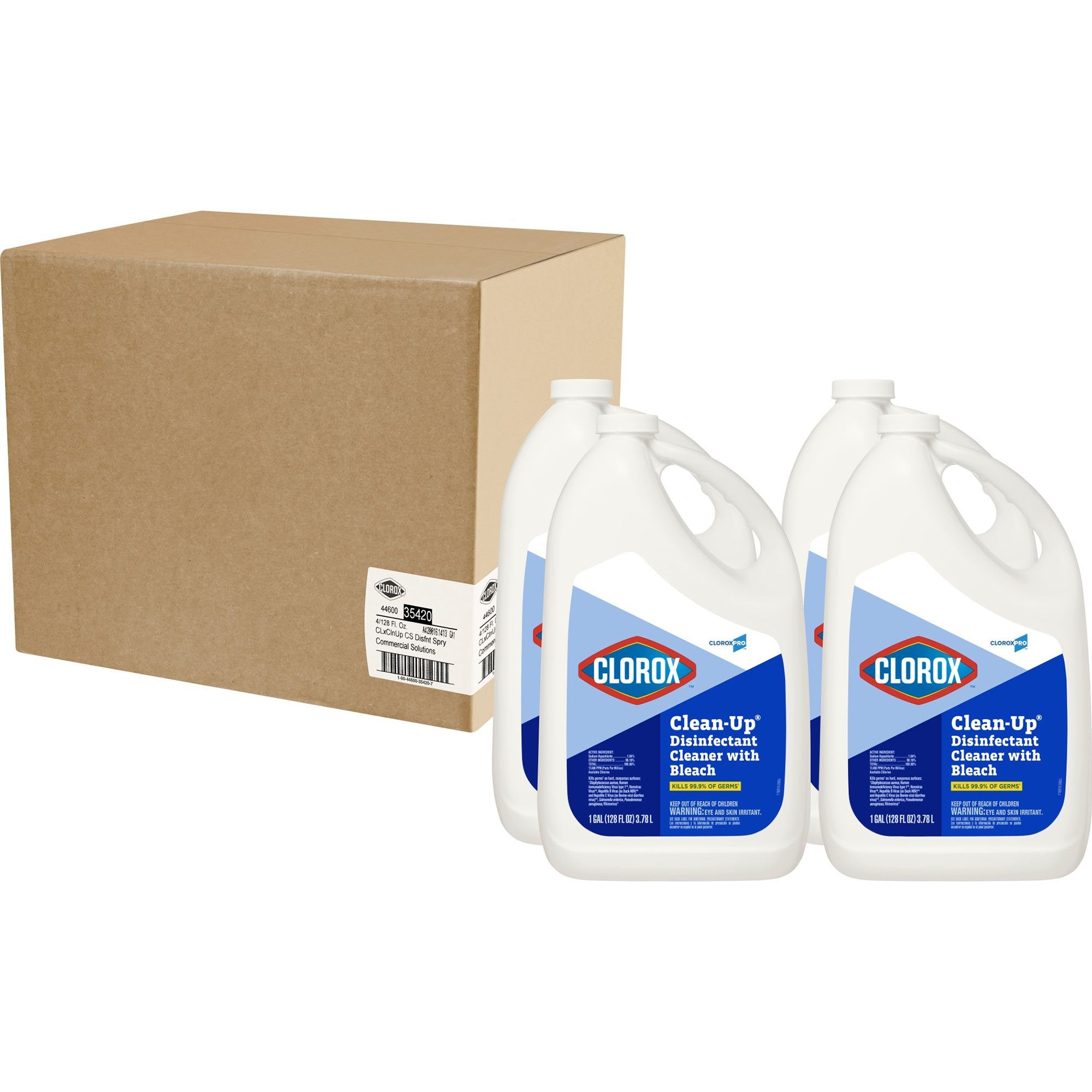 CloroxPro Clorox Clean-Up with Bleach Surface Disinfectant Cleaner Refill Manual Pour Liquid 1 gal. Jug