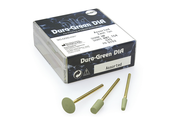 Dura-Green DIA Stone, TC4, ISO #025, HP, 3/pk