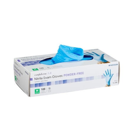 Exam Glove McKesson Confiderm, Blue, 3.8