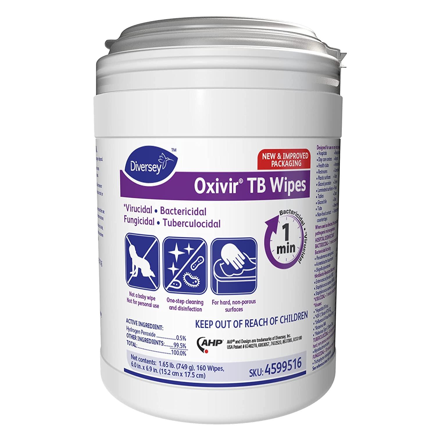 Diversey? Oxivir Tb Wipes, Characteristic Scent, 6