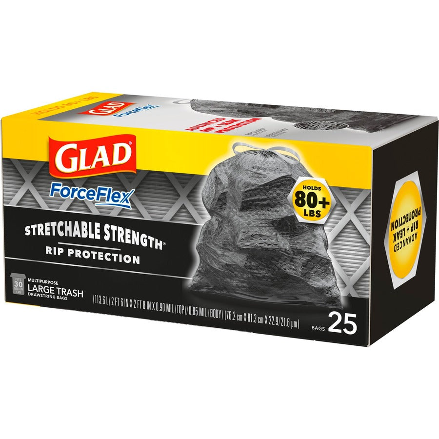 Glad Black Force Flex Trash Bags 30gl, 25ct