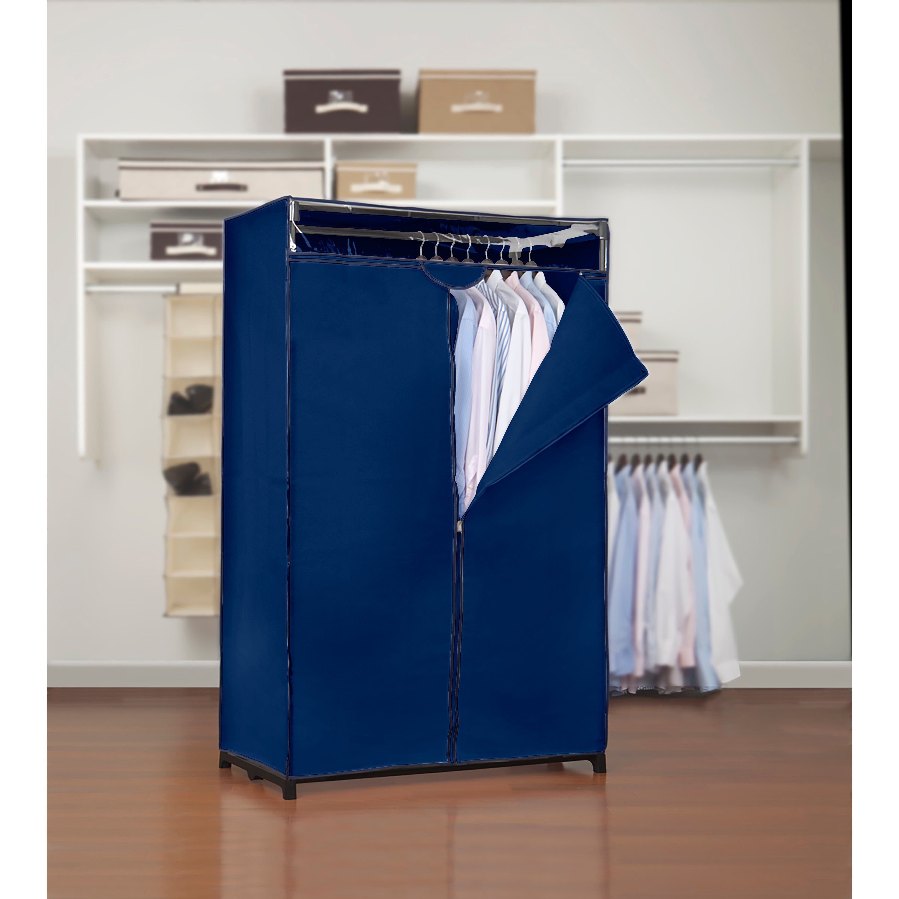 Simplify 36 in. Wide Portable Steel Closet-Navy