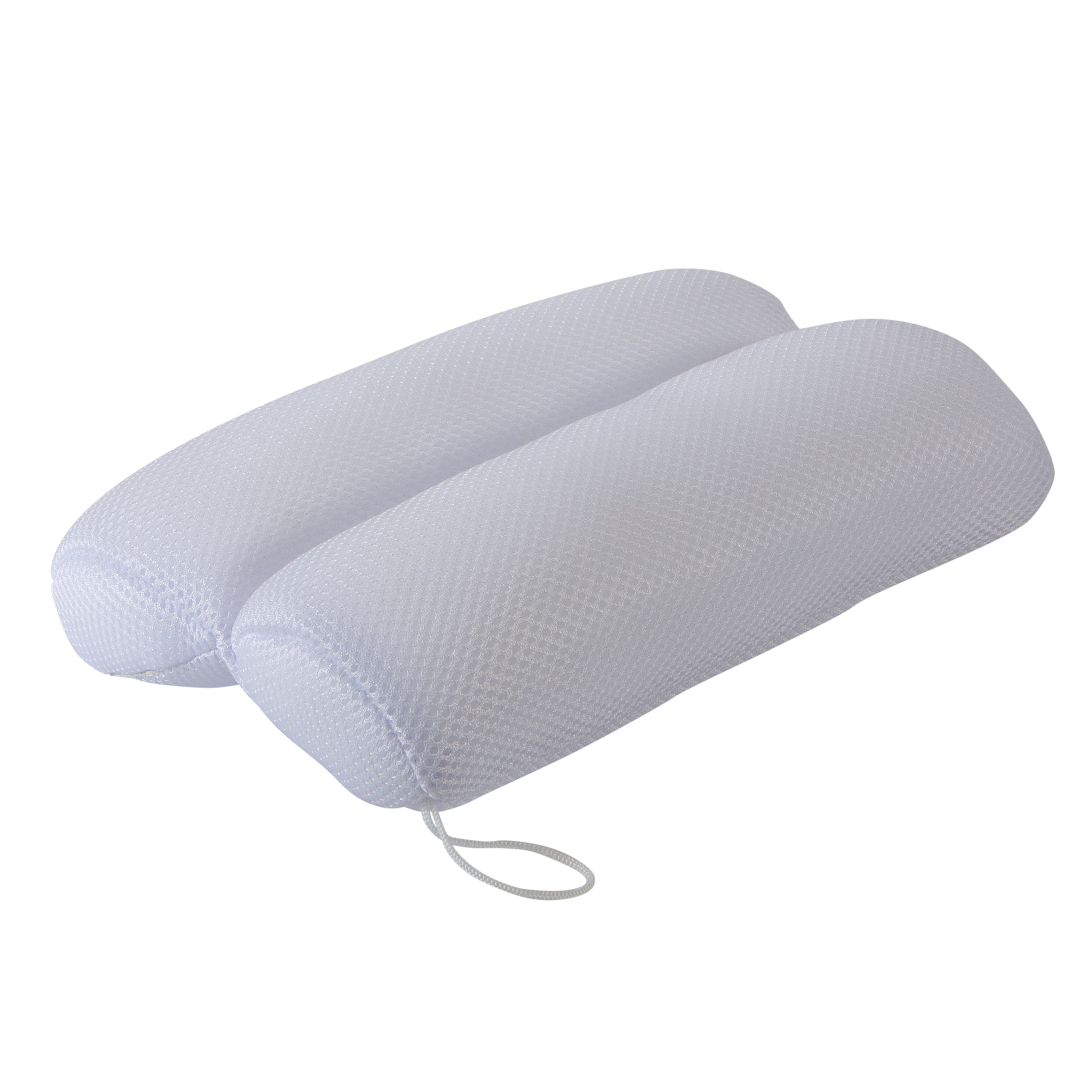 Bath Bliss Quick Dry Ultra Comfort Micro Mesh Sanitized Bath Pillow-White