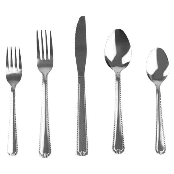 Home Basics 20pc Empire Stainless Steel Flatware Set