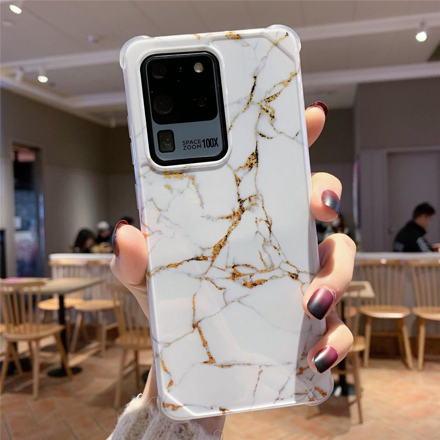 ShockProof Marble Crack Plating Phone Case