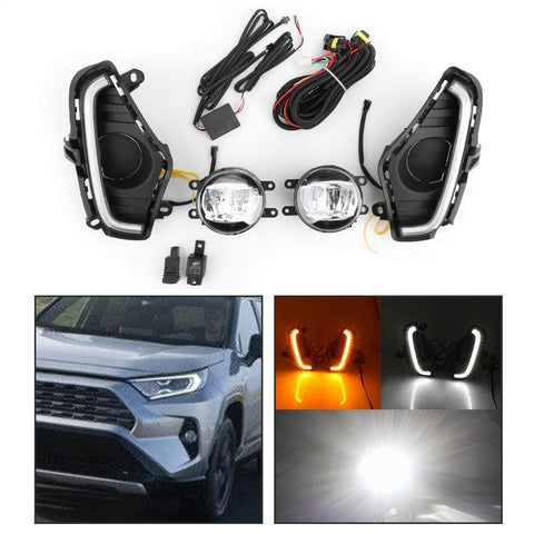 Paar LED DRL Fahrlicht Nebelscheinwerfer Verkabelungsschalter-Kit für Toyota RAV4 2019-2020 Generic