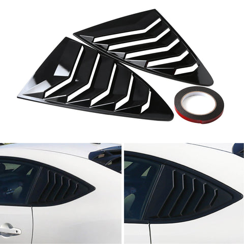 Side Window Louver GlossBlack For 2013-2018 Scion FRS Subaru BRZ Toyota 86 G Generic