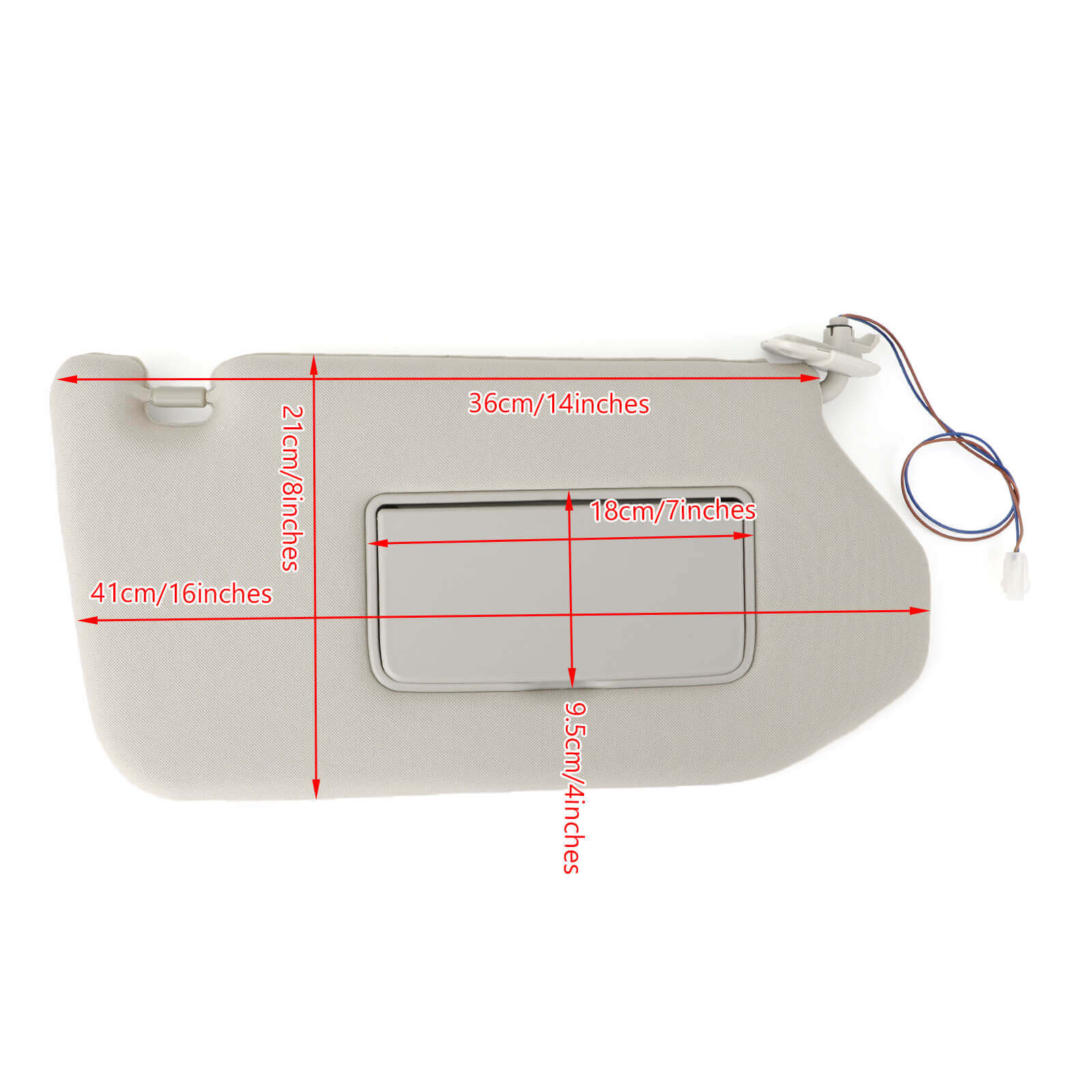 Pare-soleil gauche et droit gris avec éclairage pour Pathfinder 13-18 et Infiniti QX60 14-17 avec lampe