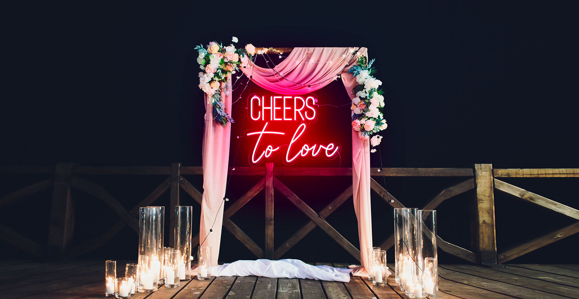 cheers to love neon sign