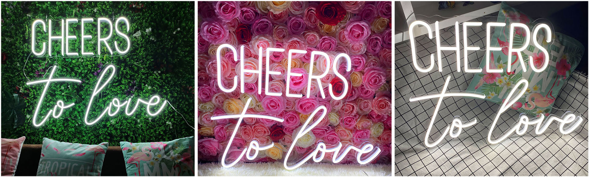 Cheers to love wedding theme neon decoration