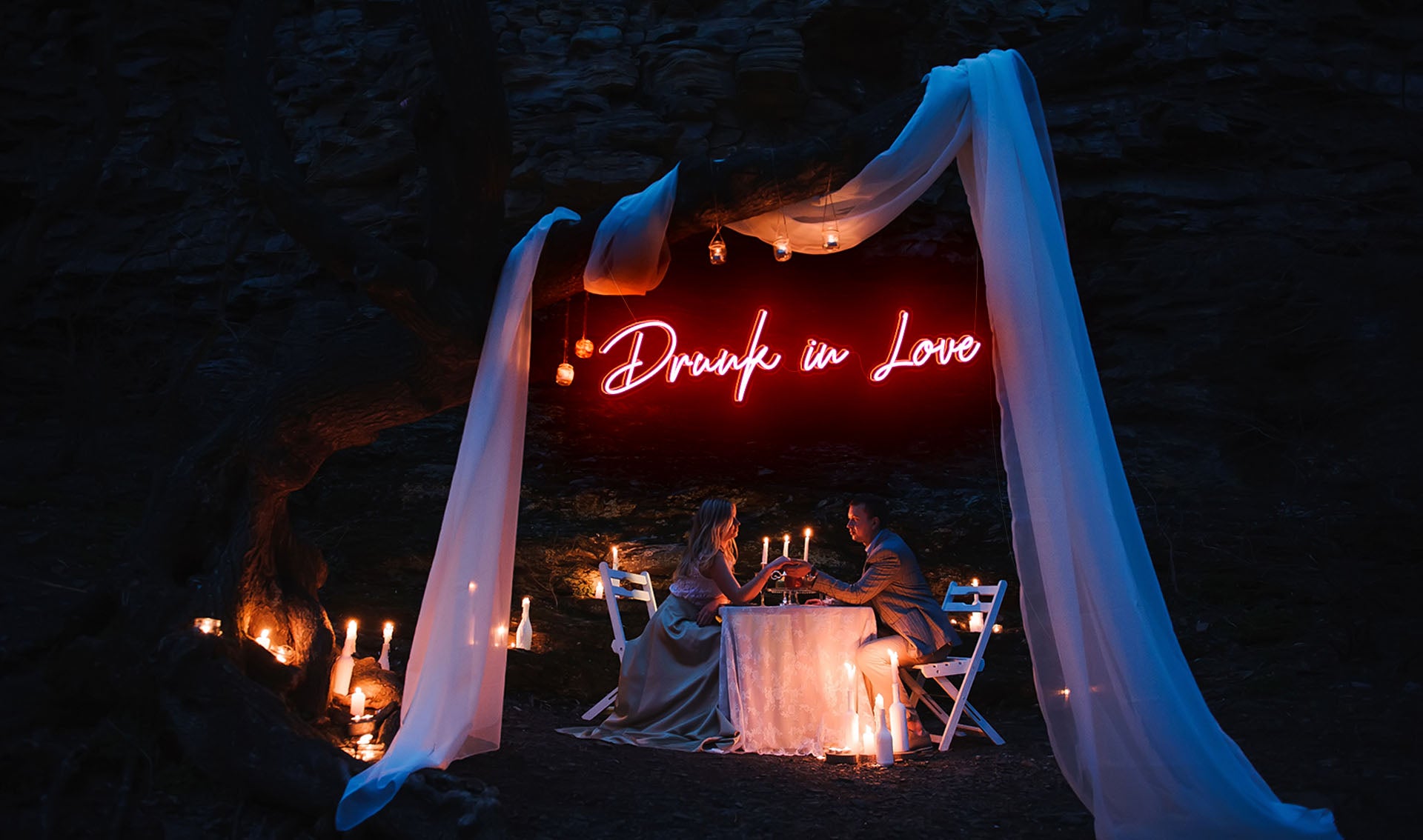 Drunk in love neon signage