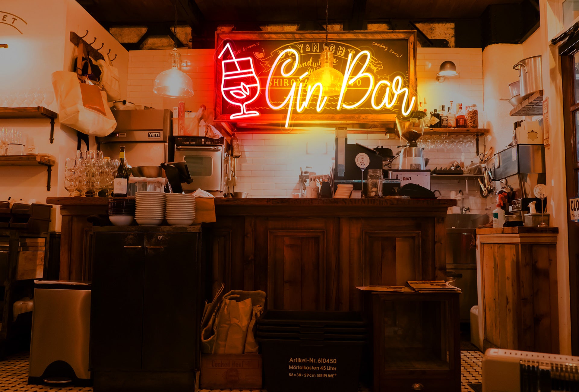 personalized gin bar led neon