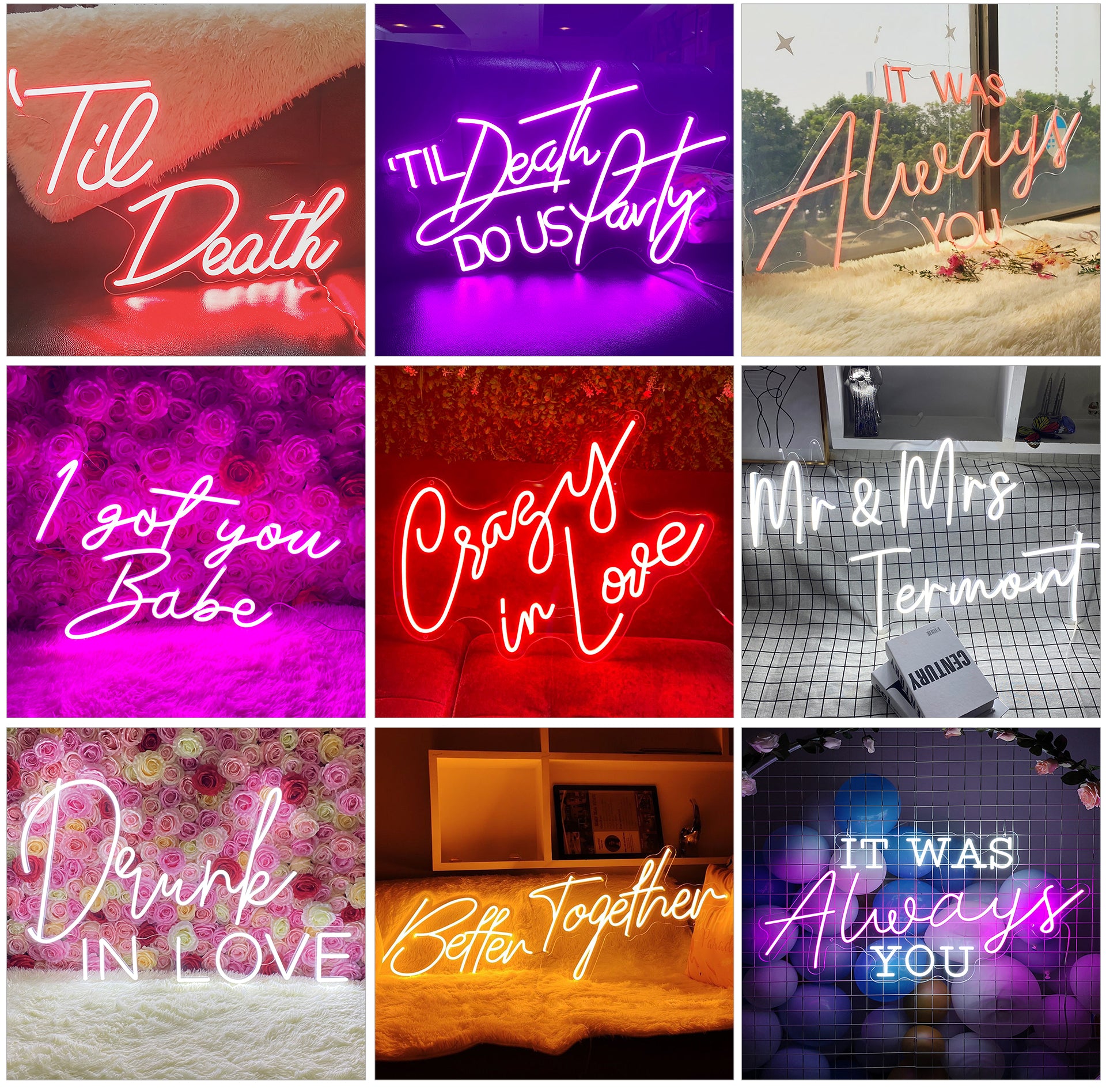 love neon sign