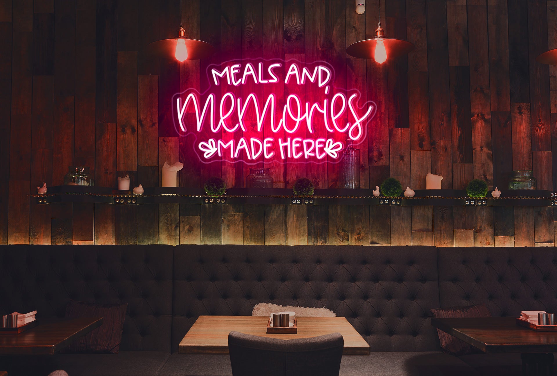 Restaurant neon sign